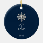 Persoonlijke kerstversiering keramisch ornament (Achterkant)