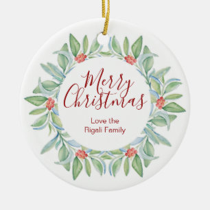 Persoonlijke kerstversiering keramisch ornament