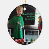 Persoonlijke kerstversiering keramisch ornament (Links)