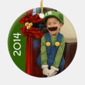 Persoonlijke kerstversiering keramisch ornament (Achterkant)