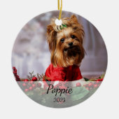 Persoonlijke kerstversiering keramisch ornament (Voorkant)