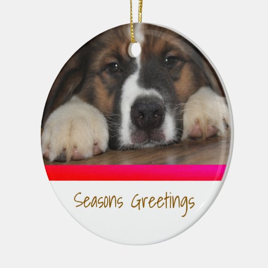 Persoonlijke kerstversiering keramisch ornament (Links)