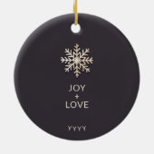 Persoonlijke kerstversiering met foto's keramisch ornament (Achterkant)