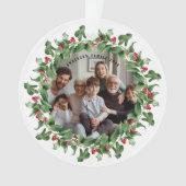 Persoonlijke kerstversiering met foto's ornament (voorkant)