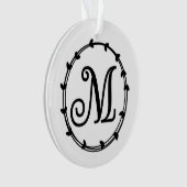 Persoonlijke kerstversiering met Letter M Ornament (voorkant)