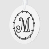 Persoonlijke kerstversiering met Letter M Ornament (voorkant)