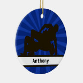 Persoonlijke kerstversiering met Wrestler Keramisch Ornament (Rechts)