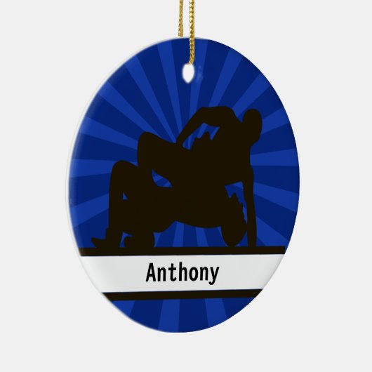 Persoonlijke kerstversiering met Wrestler Keramisch Ornament (Rechts)