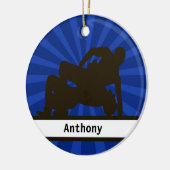 Persoonlijke kerstversiering met Wrestler Keramisch Ornament (Links)