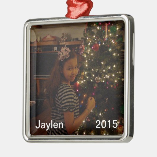 Persoonlijke kerstversiering metalen ornament (Links)