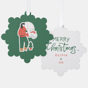 Persoonlijke kerstversiering – Mooie kerstdagen Ornament Kaart
