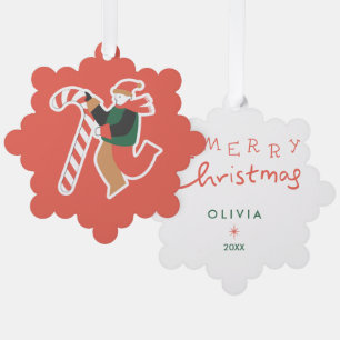 Persoonlijke kerstversiering – Mooie kerstdagen Ornament Kaart