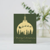 Persoonlijke kerstversiering ontwerp postkaart feestdagenkaart (Staand voorkant)