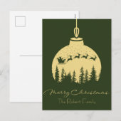 Persoonlijke kerstversiering ontwerp postkaart feestdagenkaart (Voorkant / Achterkant)