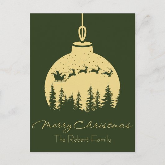 Persoonlijke kerstversiering ontwerp postkaart feestdagenkaart (Voorkant)