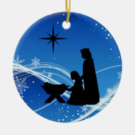 Persoonlijke kerstversiering op de Nativiteitsscèn Keramisch Ornament