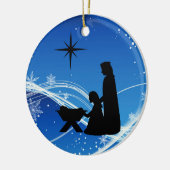 Persoonlijke kerstversiering op de Nativiteitsscèn Keramisch Ornament (Links)