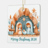 Persoonlijke kerstversiering op de Nativiteitsscèn Keramisch Ornament (Links)