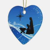 Persoonlijke kerstversiering op de Nativiteitsscèn Keramisch Ornament (Links)