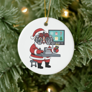 Persoonlijke kerstversiering Optometrist Keramisch Ornament