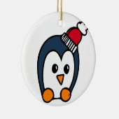 Persoonlijke kerstversiering - Penguin Keramisch Ornament (Rechts)