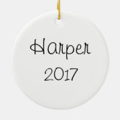 Persoonlijke kerstversiering - Penguin Keramisch Ornament (Achterkant)