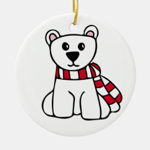 Persoonlijke kerstversiering - Polair Beer Keramisch Ornament