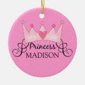 Persoonlijke kerstversiering prinses keramisch ornament (Voorkant)