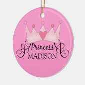 Persoonlijke kerstversiering prinses keramisch ornament (Links)