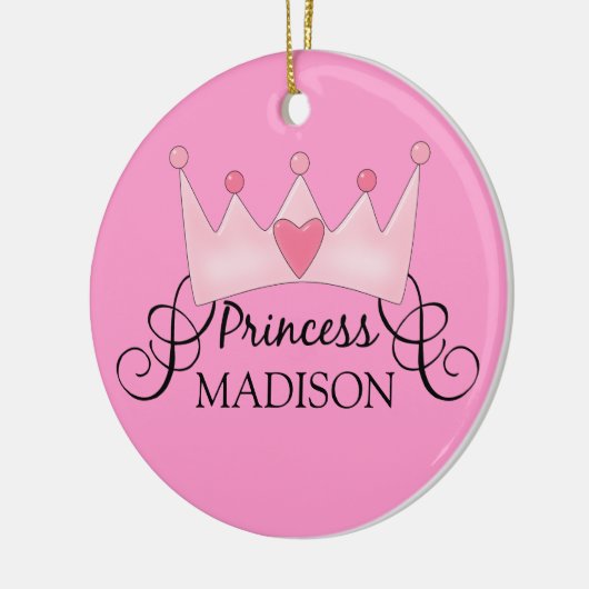 Persoonlijke kerstversiering prinses keramisch ornament (Links)