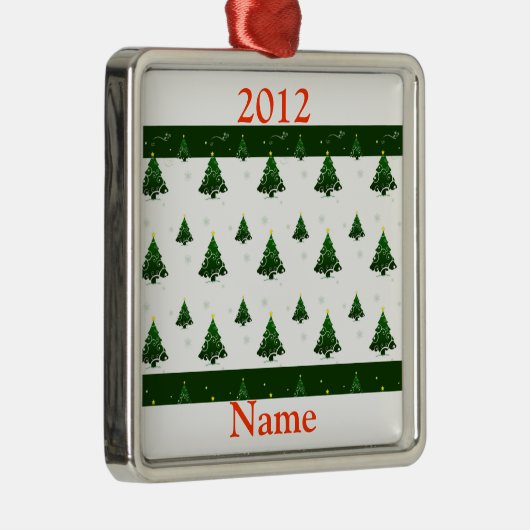 Persoonlijke kerstversiering Sjabloon Metalen Ornament (Rechts)