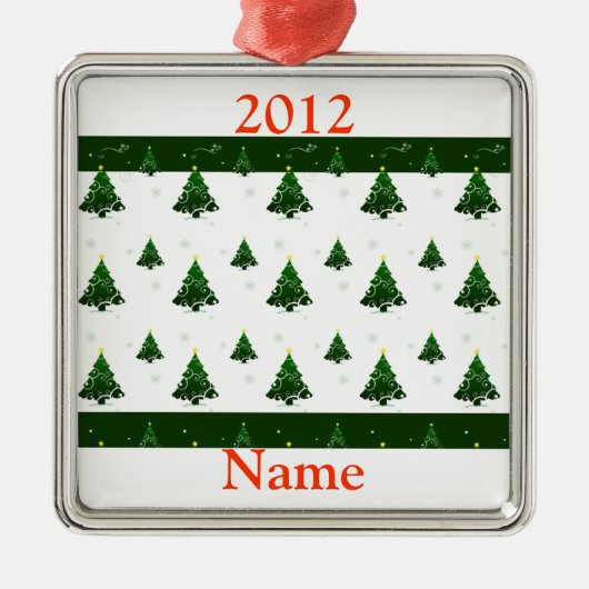 Persoonlijke kerstversiering Sjabloon Metalen Ornament (Voorkant)