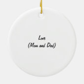 Persoonlijke kerstversiering van 2011 keramisch ornament (Achterkant)