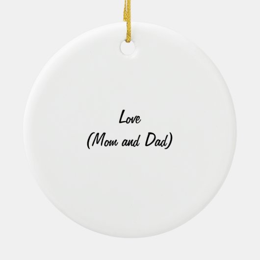 Persoonlijke kerstversiering van 2011 keramisch ornament (Achterkant)