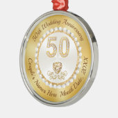 Persoonlijke kerstversiering van 50e Jubileum Metalen Ornament (Links)