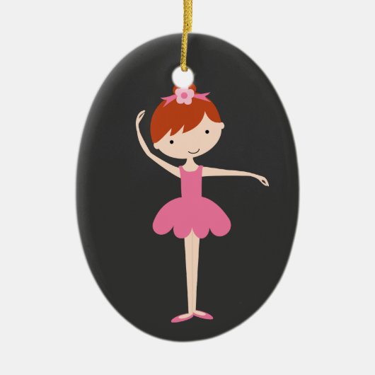 Persoonlijke kerstversiering van Ballerina Keramisch Ornament (Voorkant)