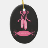 Persoonlijke kerstversiering van Ballerina Keramisch Ornament (Achterkant)