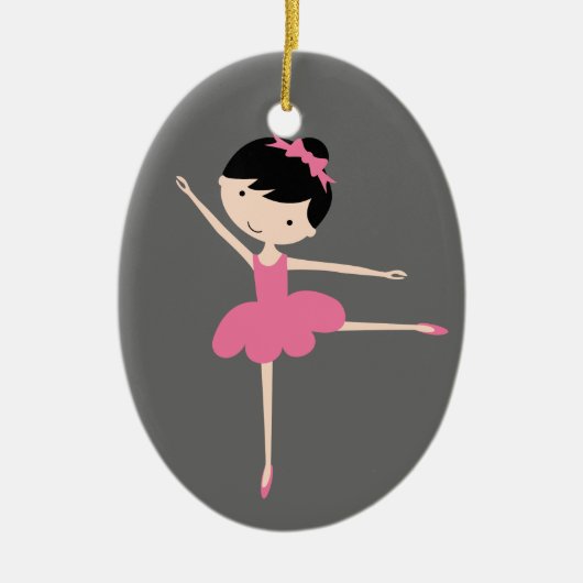 Persoonlijke kerstversiering van Ballerina Keramisch Ornament (Voorkant)