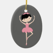 Persoonlijke kerstversiering van Ballerina Keramisch Ornament (Voorkant)