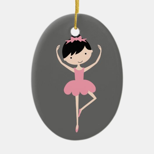 Persoonlijke kerstversiering van Ballerina Keramisch Ornament (Voorkant)