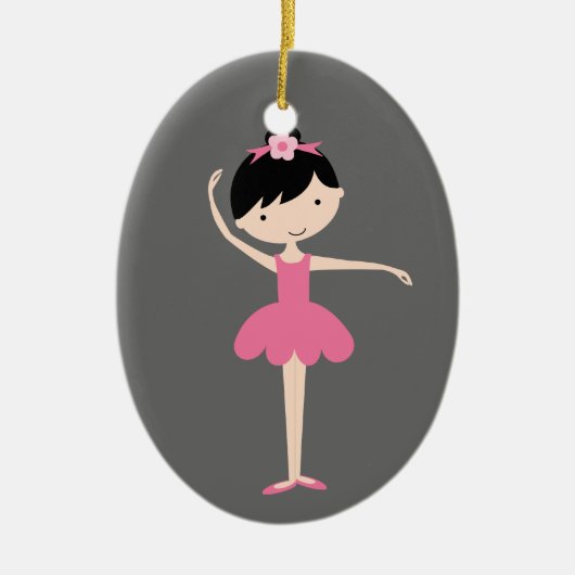 Persoonlijke kerstversiering van Ballerina Keramisch Ornament (Voorkant)