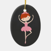 Persoonlijke kerstversiering van Ballerina Keramisch Ornament (Voorkant)