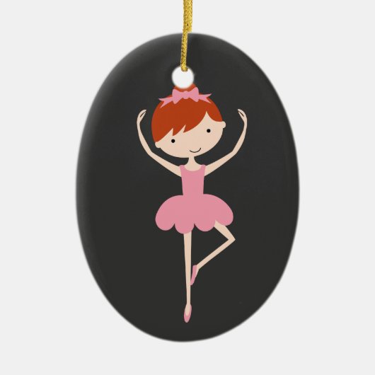 Persoonlijke kerstversiering van Ballerina Keramisch Ornament (Voorkant)