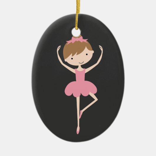 Persoonlijke kerstversiering van Ballerina Keramisch Ornament (Voorkant)