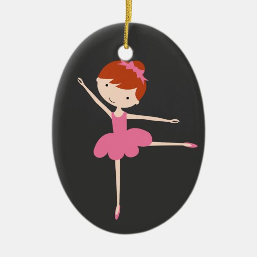 Persoonlijke kerstversiering van Ballerina Keramisch Ornament (Voorkant)
