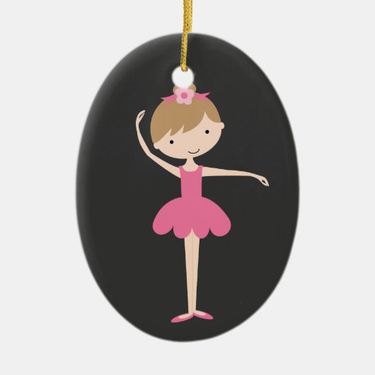 Persoonlijke kerstversiering van Ballerina Keramisch Ornament (Voorkant)