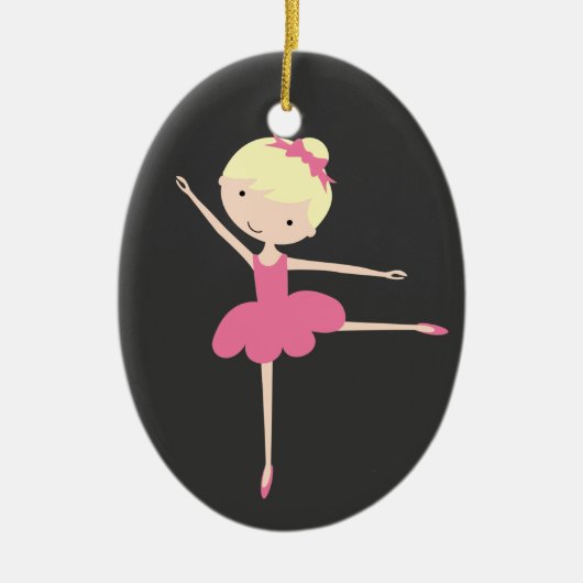 Persoonlijke kerstversiering van Ballerina Keramisch Ornament (Voorkant)