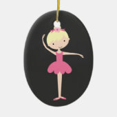 Persoonlijke kerstversiering van Ballerina Keramisch Ornament (Voorkant)