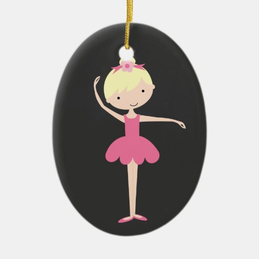 Persoonlijke kerstversiering van Ballerina Keramisch Ornament (Voorkant)