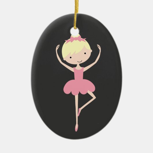 Persoonlijke kerstversiering van Ballerina Keramisch Ornament (Voorkant)